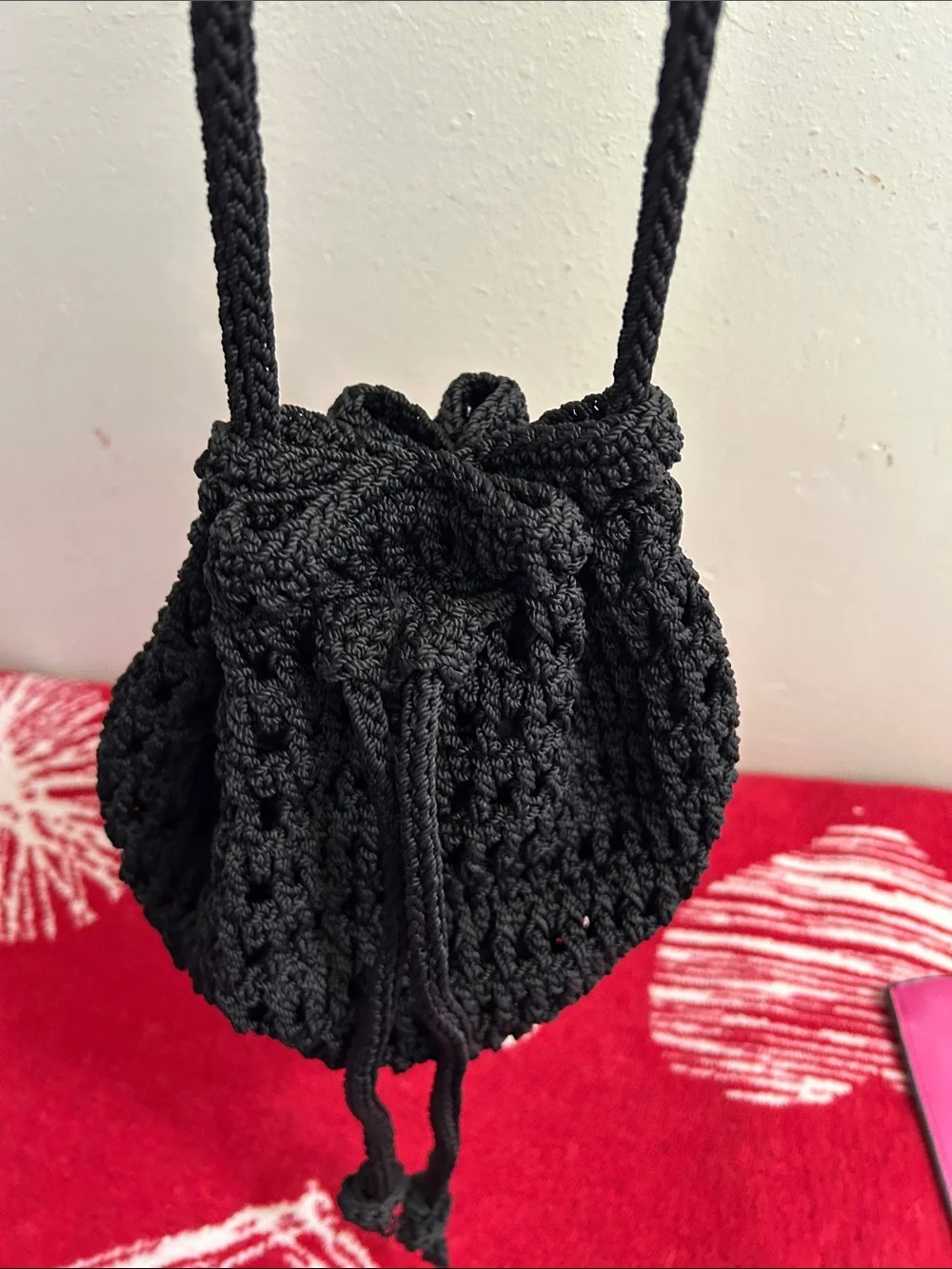 Mudd crocheted bucket bag